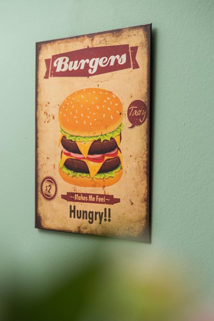 Metallschild - Burgers - 30x40 cm