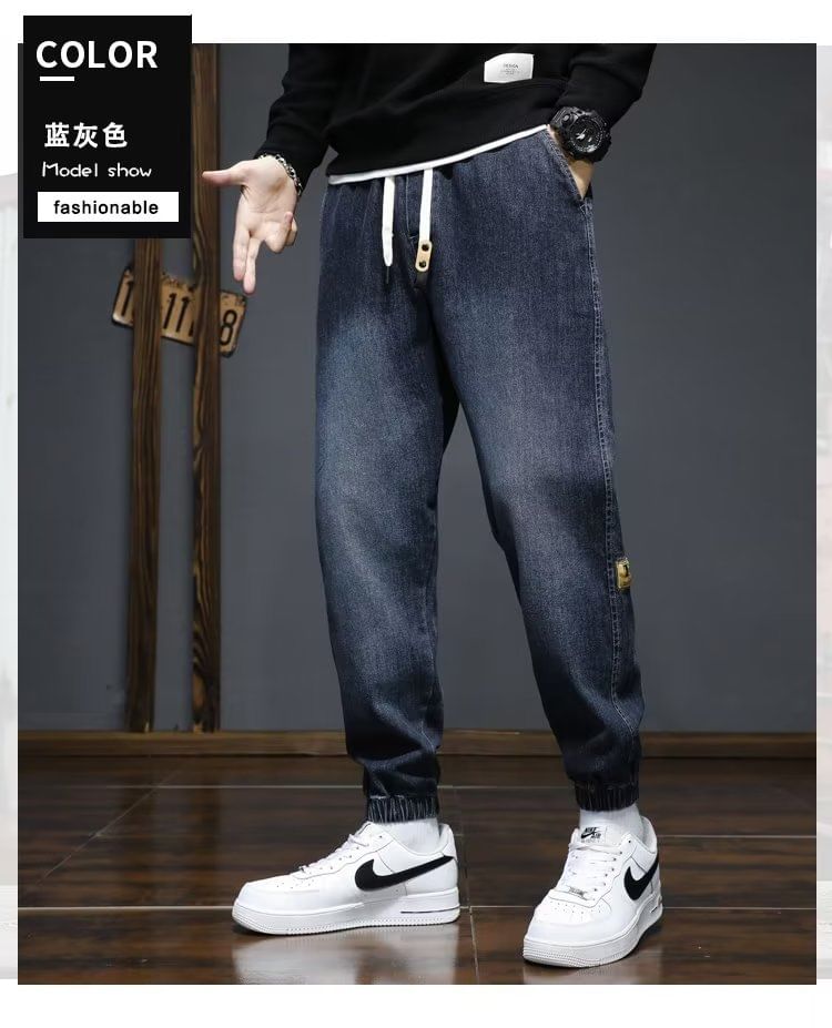Wewewow - Haremjeans met hoge taille en applicaties