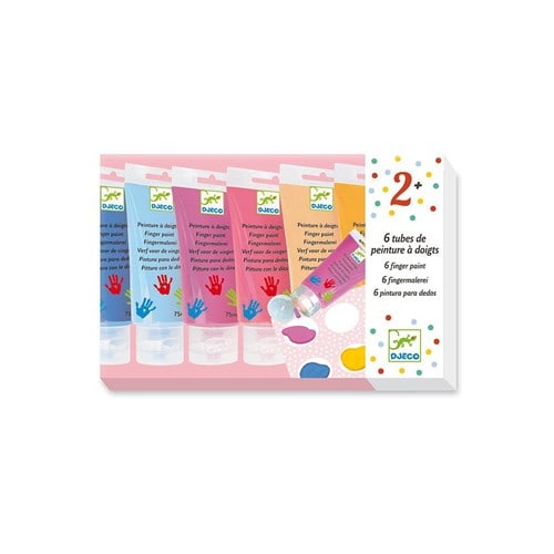 6 tubes peinture à doigts sweet