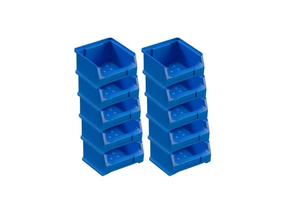 PROREGAL Blauwe Opbergdoos 1,0 HxBxD 6 x 10 x 10 cm 0,4 Liter Opbergcontainer Opbergdoos Opbergdoos Assortiment Sorteercontainer
