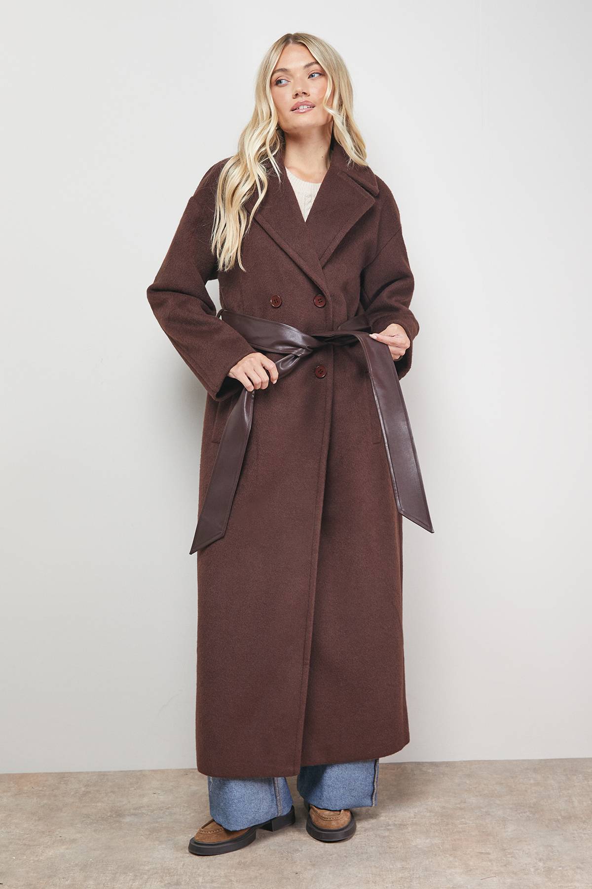 Oasis Manteau Maxi Ceinturé Décontracté