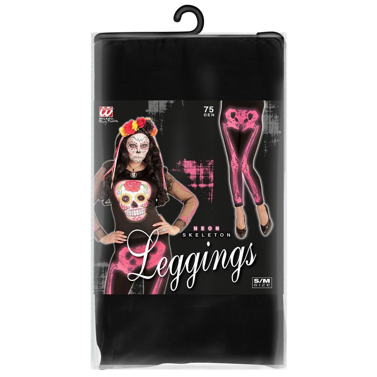 Halloween Legging Roze Skelet