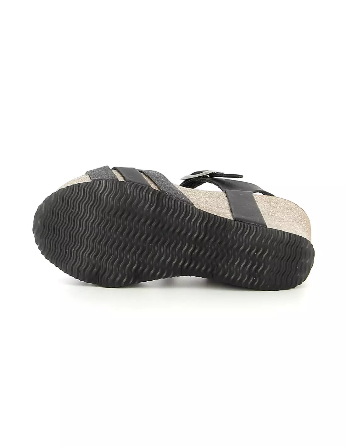 K DAQUES TRIO NOIR PLOMB - Sandales & nu-pieds Noir