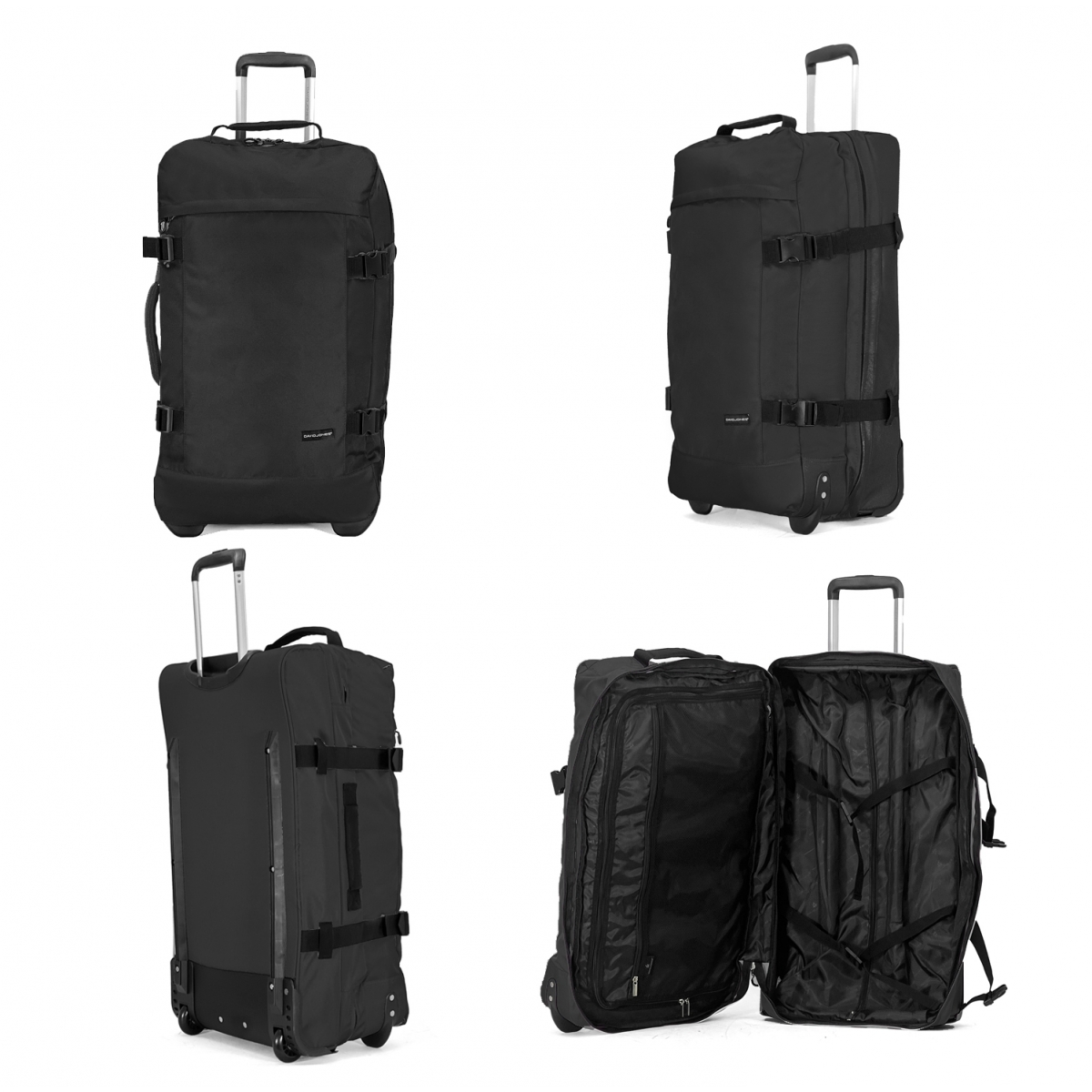 David Jones Sac de voyage cabine à roulettes 74L double compartiment David Jones taille L 70cm