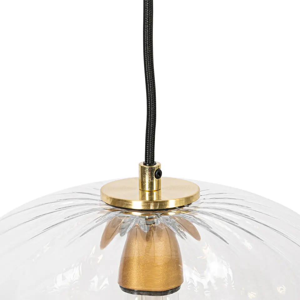 Qazqa hanglampen ayesha goudkleurig e27