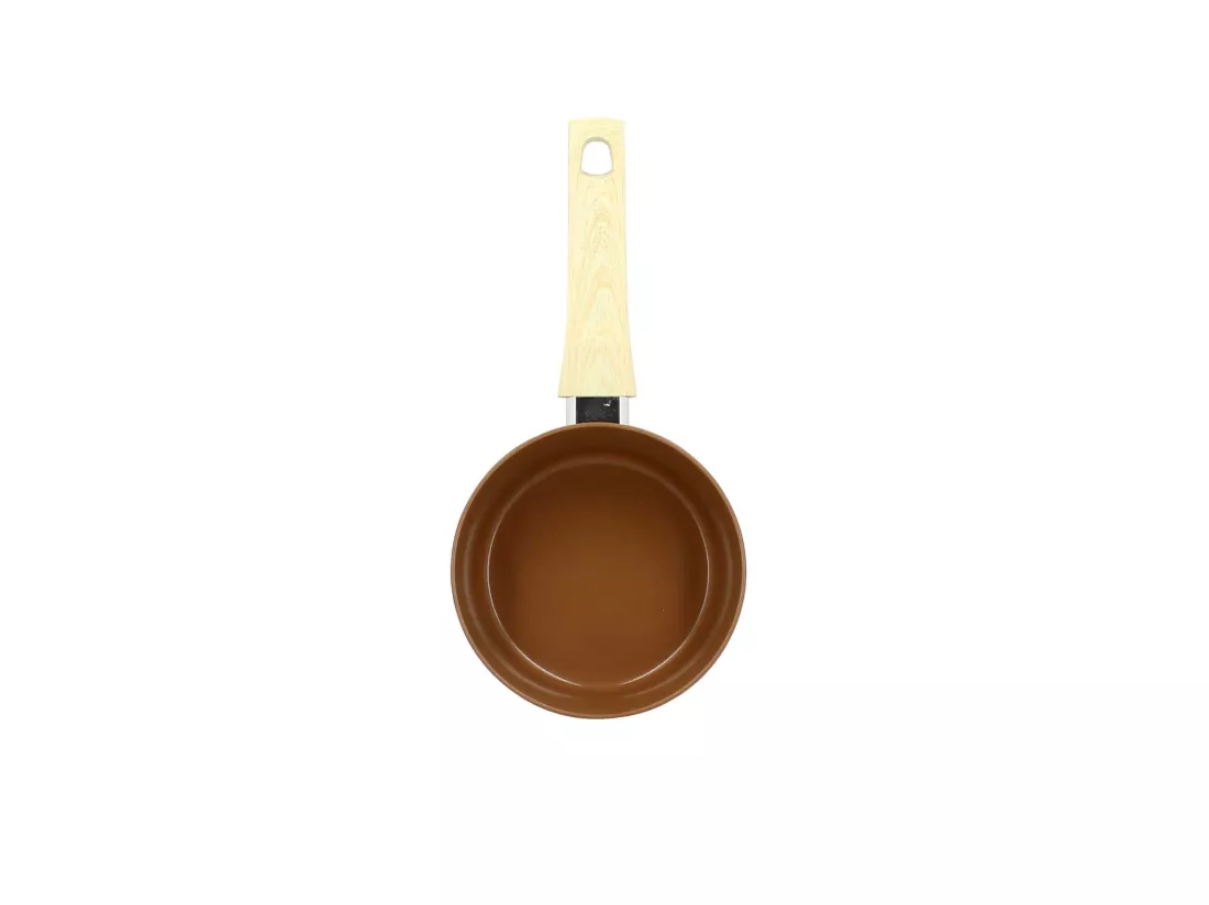 Menastyl - Casserole 16cm Colorama Noisette - En Aluminium - Revetement Antiadhesif En Ceramique