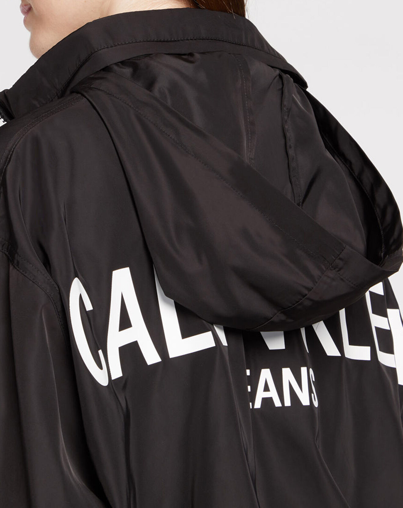 Calvin Klein Jeans Blouson Windbreaker Logo Xl Dos noir