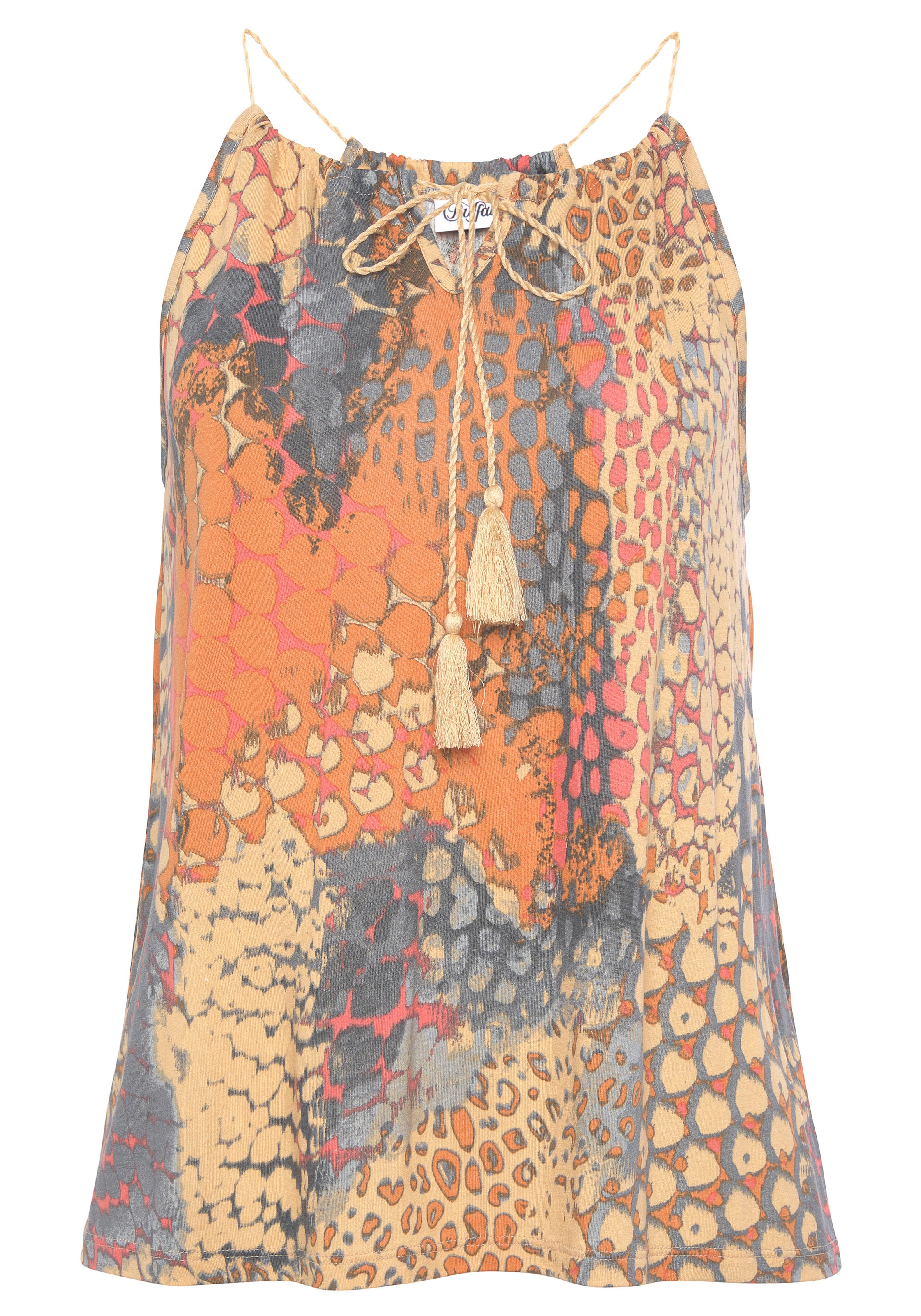Buffalo Strandtop , mit Animalprint, leichtes Blusentop, figurbetont