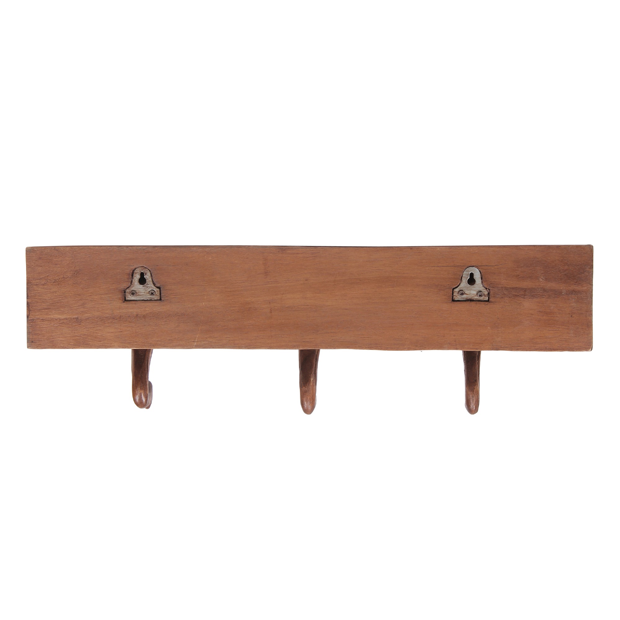 3er Wandhaken Elefantenkopf, natur, B 55 cm, H 17 cm, L 8 cm von fischer's lagerhaus