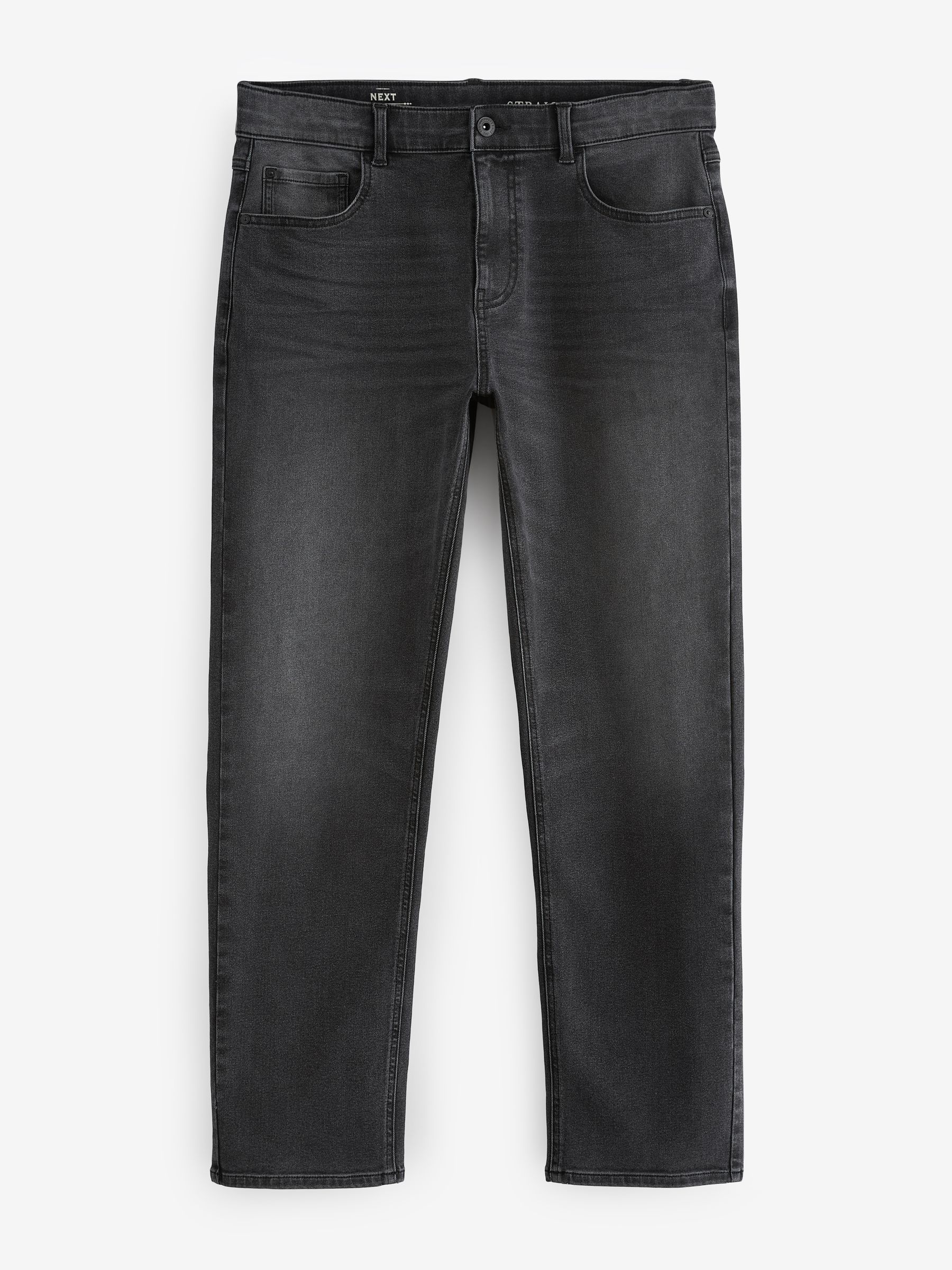 Grijs Gewassen - Straight-fit Essential stretchy jeans met rechte pasvorm