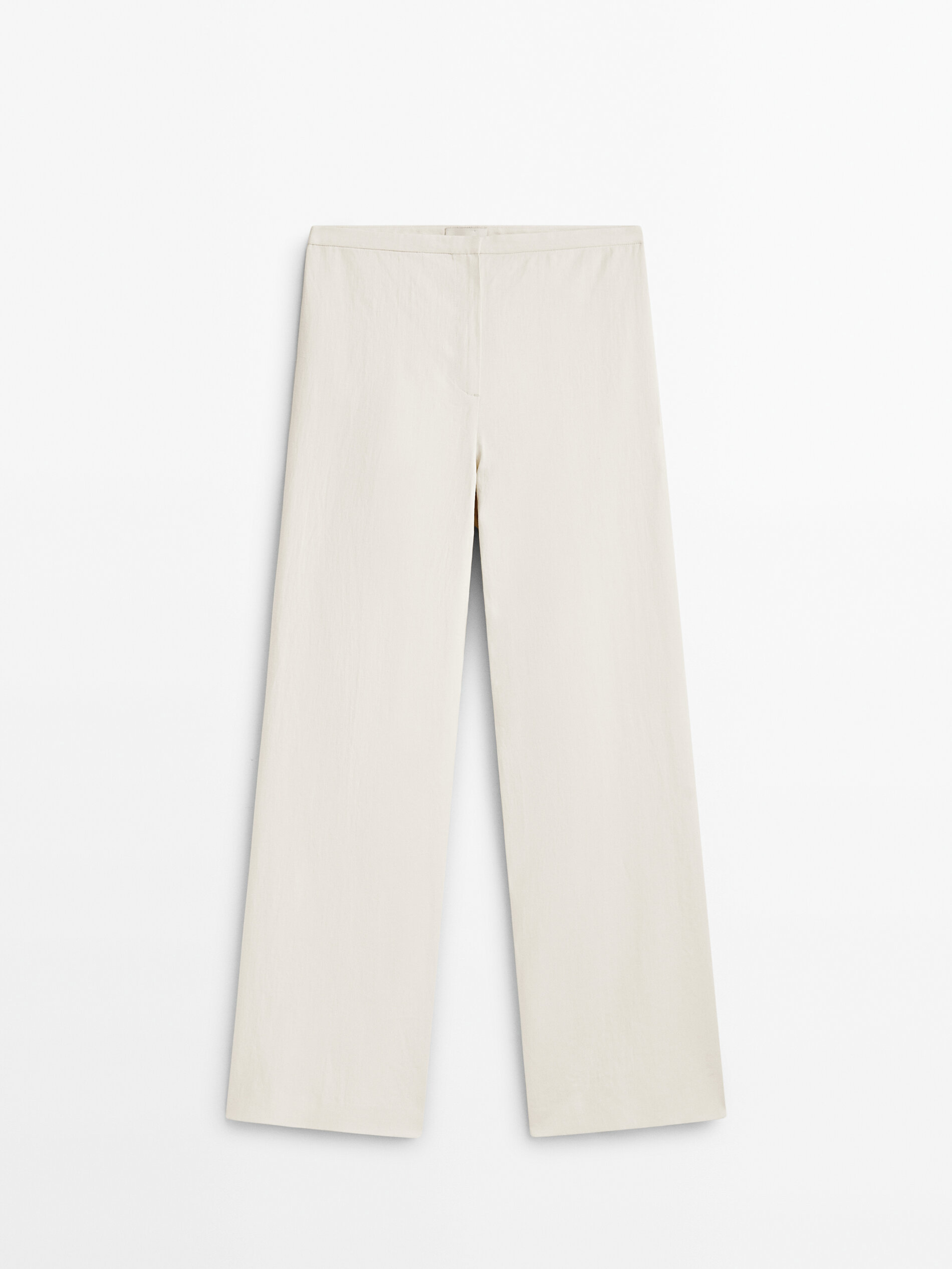 Pantalón traje lino Edição limitada - MARFIL