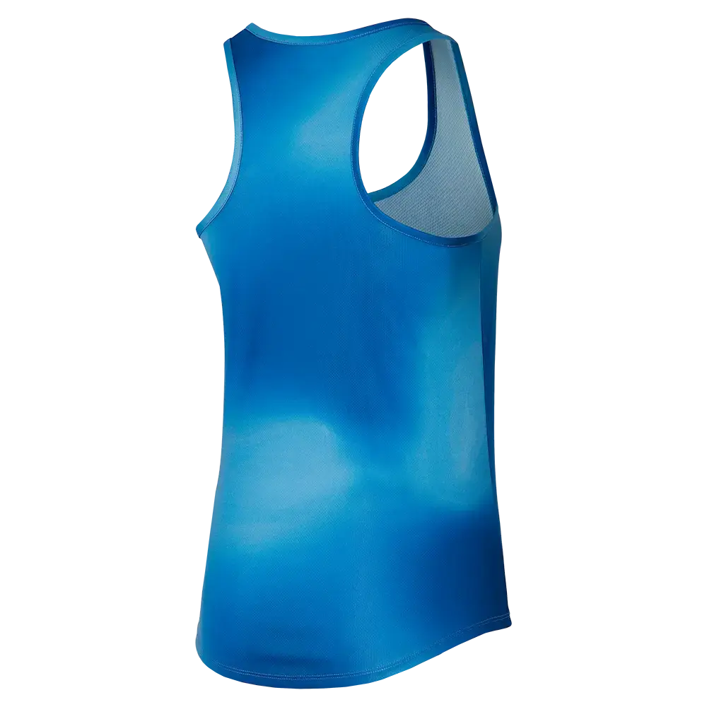 Mizuno Impulse Core Graphic Hardloopshirt Zonder Mouwen Blauw Dames