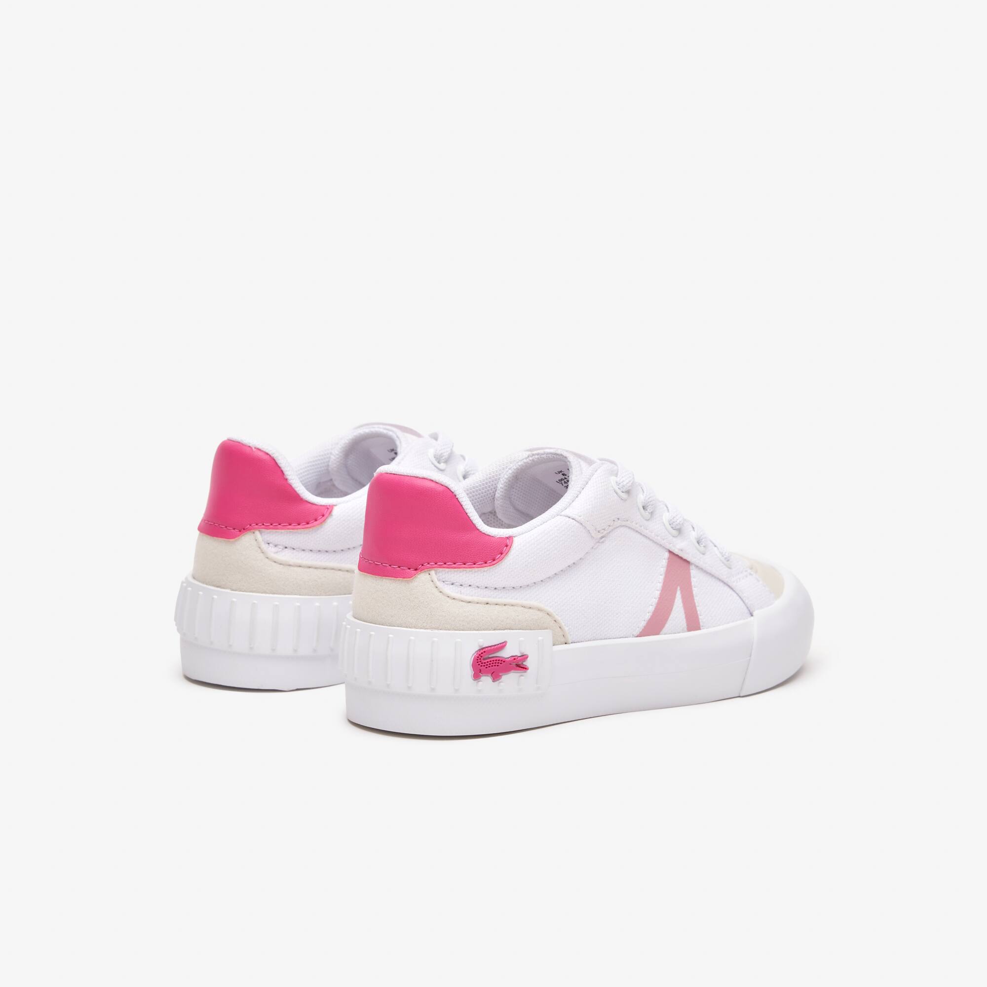 Kleinkinder-Sneakers L004 aus Textil mit Colourblock Schuhe - Weiss - Lacoste - Kinder