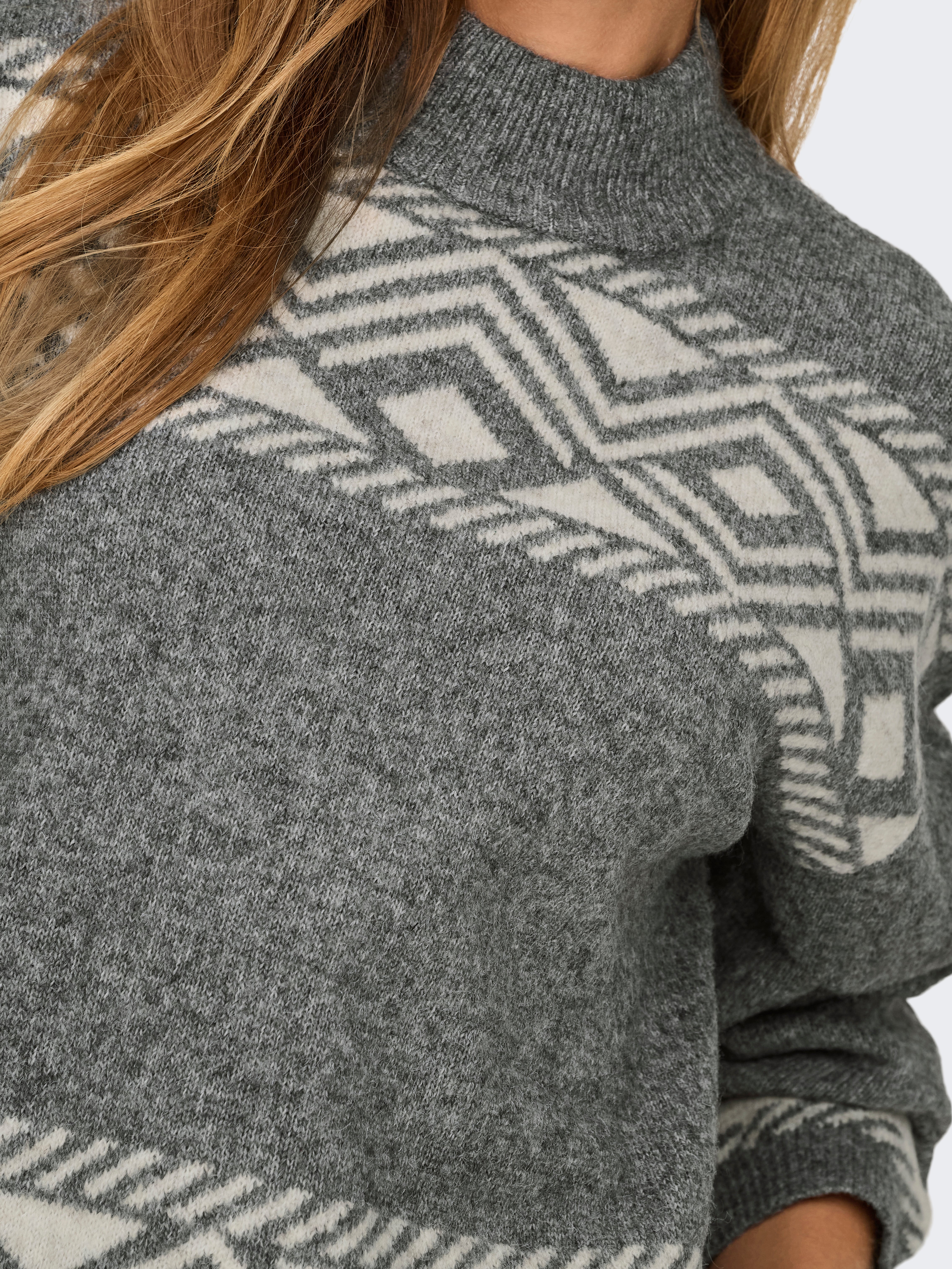 ONLVICTORIA Strickpullover Medium Grey Melange