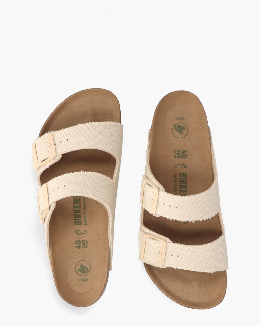Birkenstock Arizona Rivet Logo Off-White Damesslippers