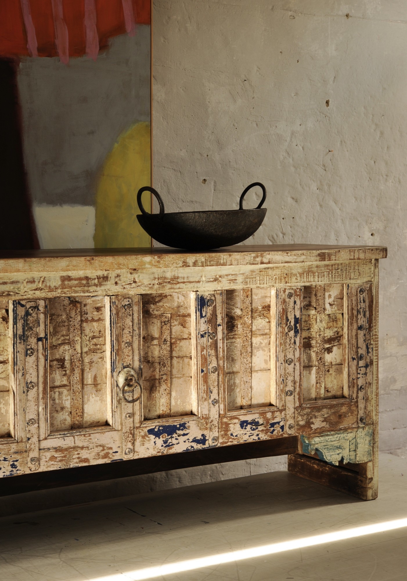 'Old Door' Konsolentisch Unikate, B 160 - 172 cm, H 87 cm, L 44 - 45 cm von fischer's lagerhaus