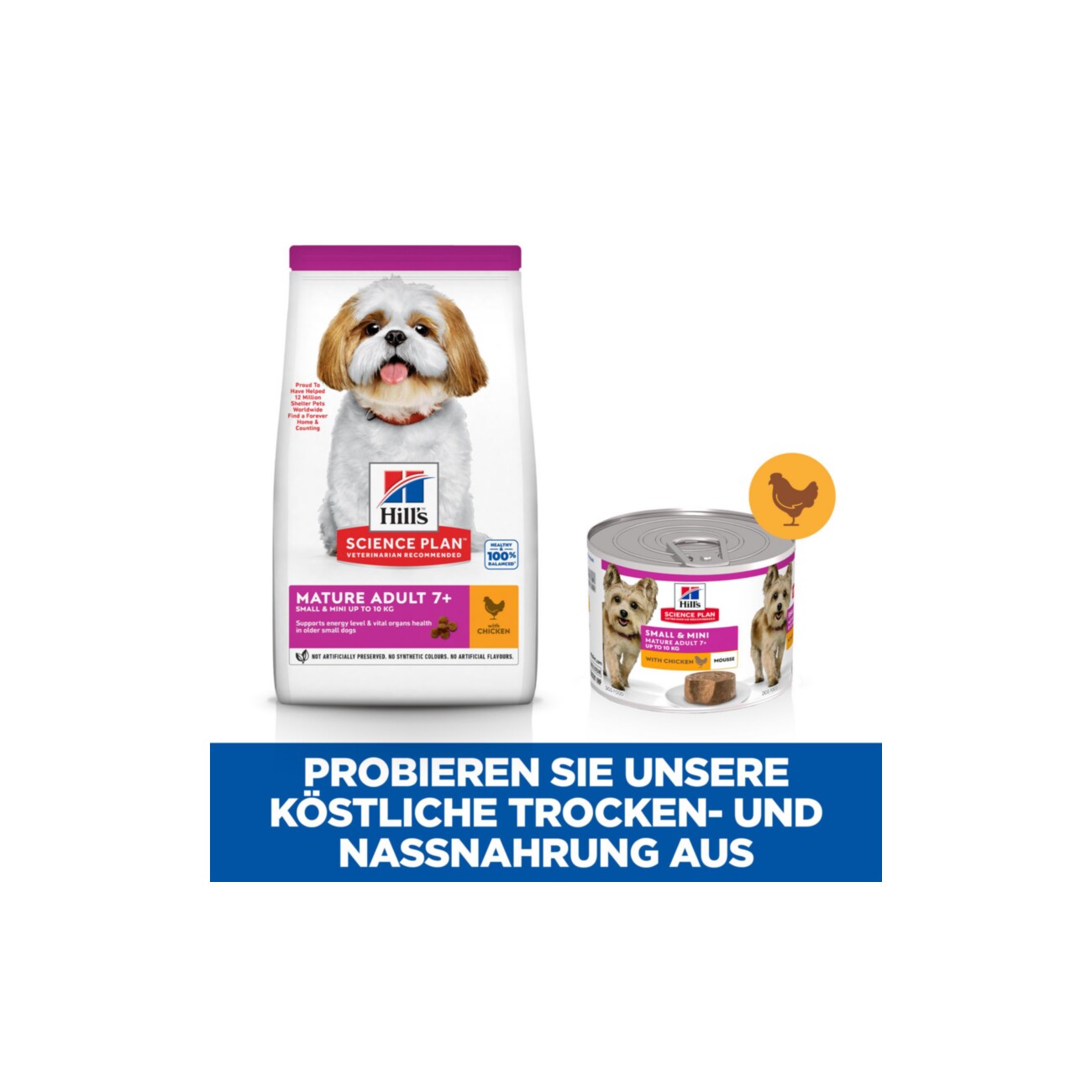 Hill's Science Plan 7+ Small & Mini mit Huhn, Mousse 12x200 g