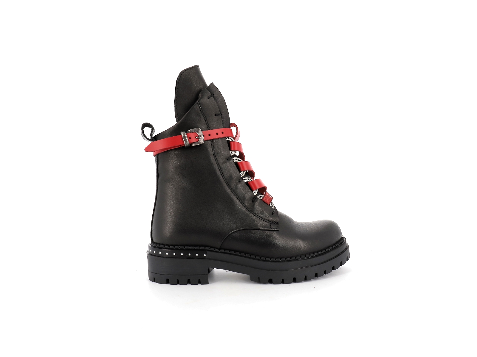 Metamorf ose-KAIDE Cuir Noir Rouge