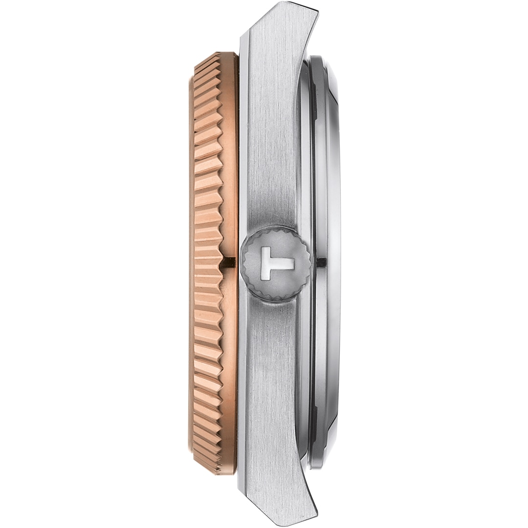 Tissot PRX 35 Powermatic 80 Silbrig / 18 Karat Roségold