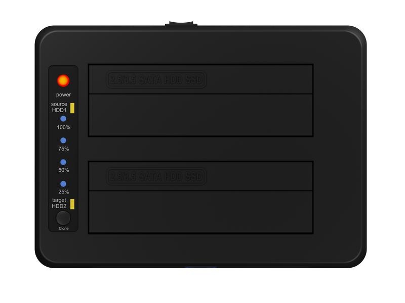 ICY BOX Docking- und Klonstation IB-1232CL-U3 2-fache Docking- und Klonstation für 2.5