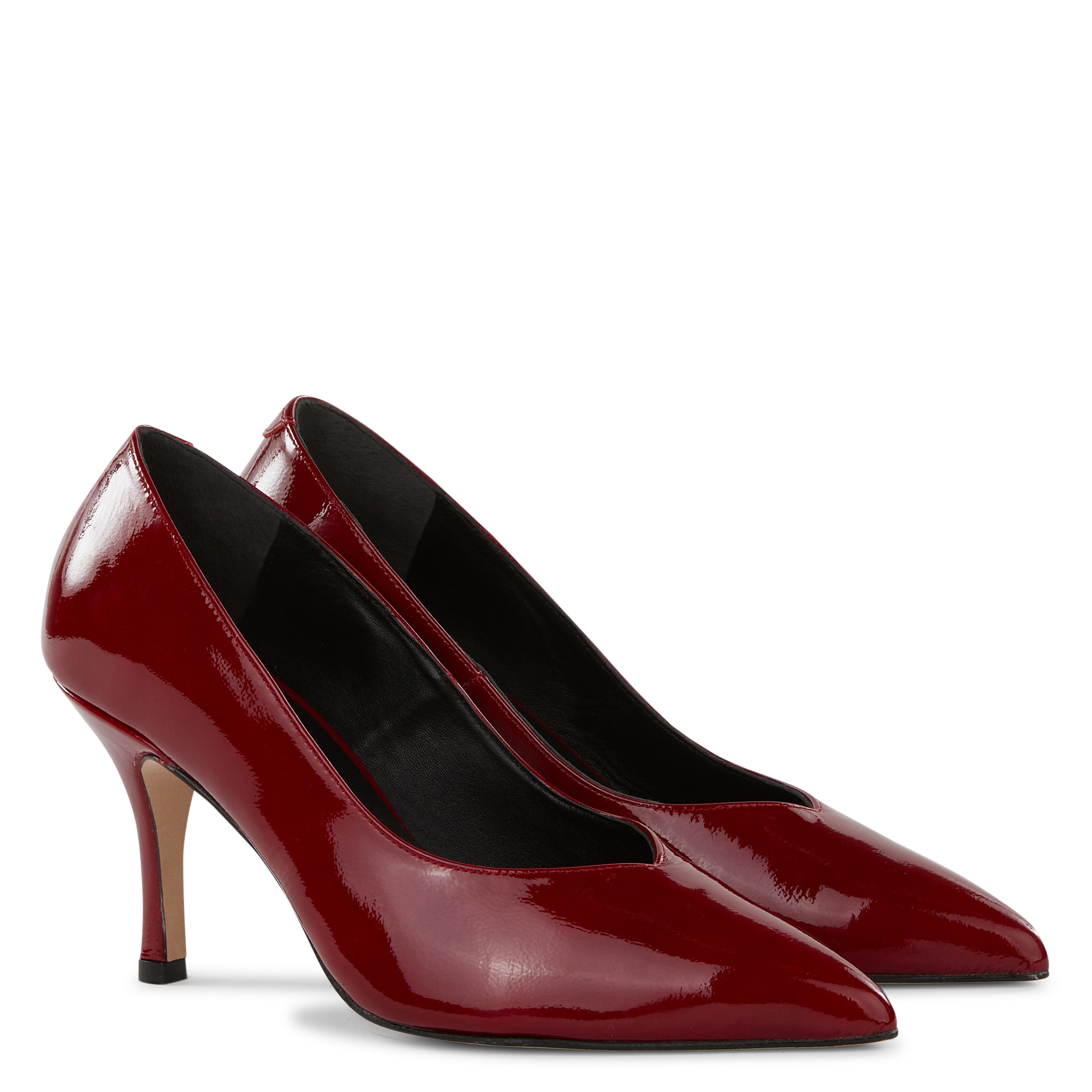 DARA - Escarpins en cuir vernis | Rouge