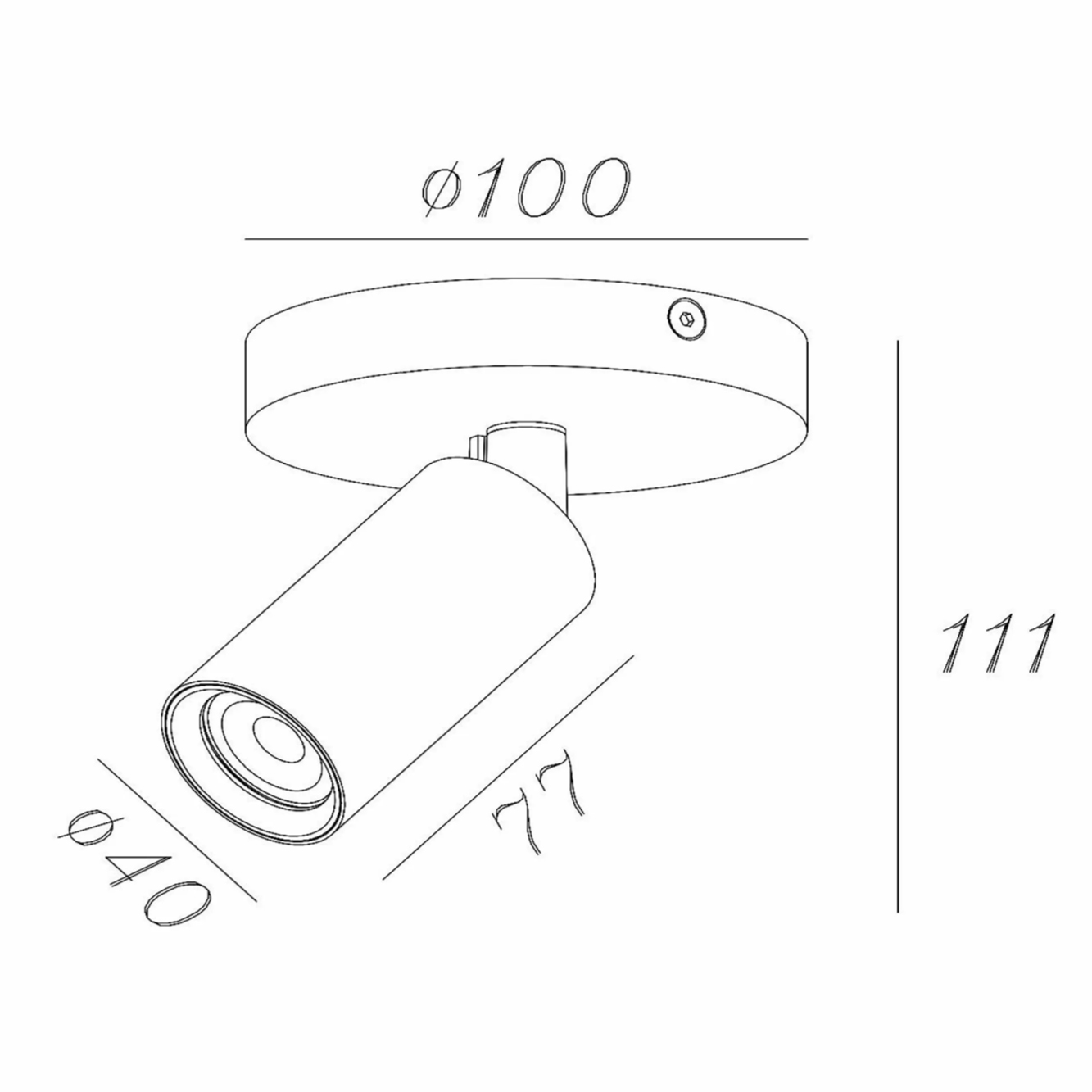 RITMO PLAFONDSPOT Ø 10CM ZWART
