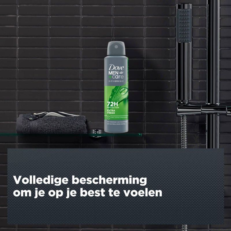 Dove Men+Care Advanced Anti-Transpirant Deodorant Spray - Extra Fresh - met anti-bacteriële geurbestrijding - 6 x 150 ml
