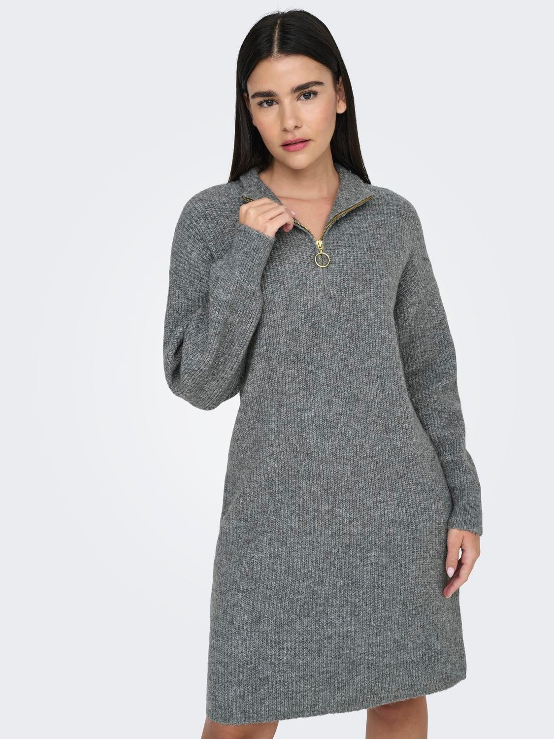 ONLTOKYO Midikleid Dark Grey Melange