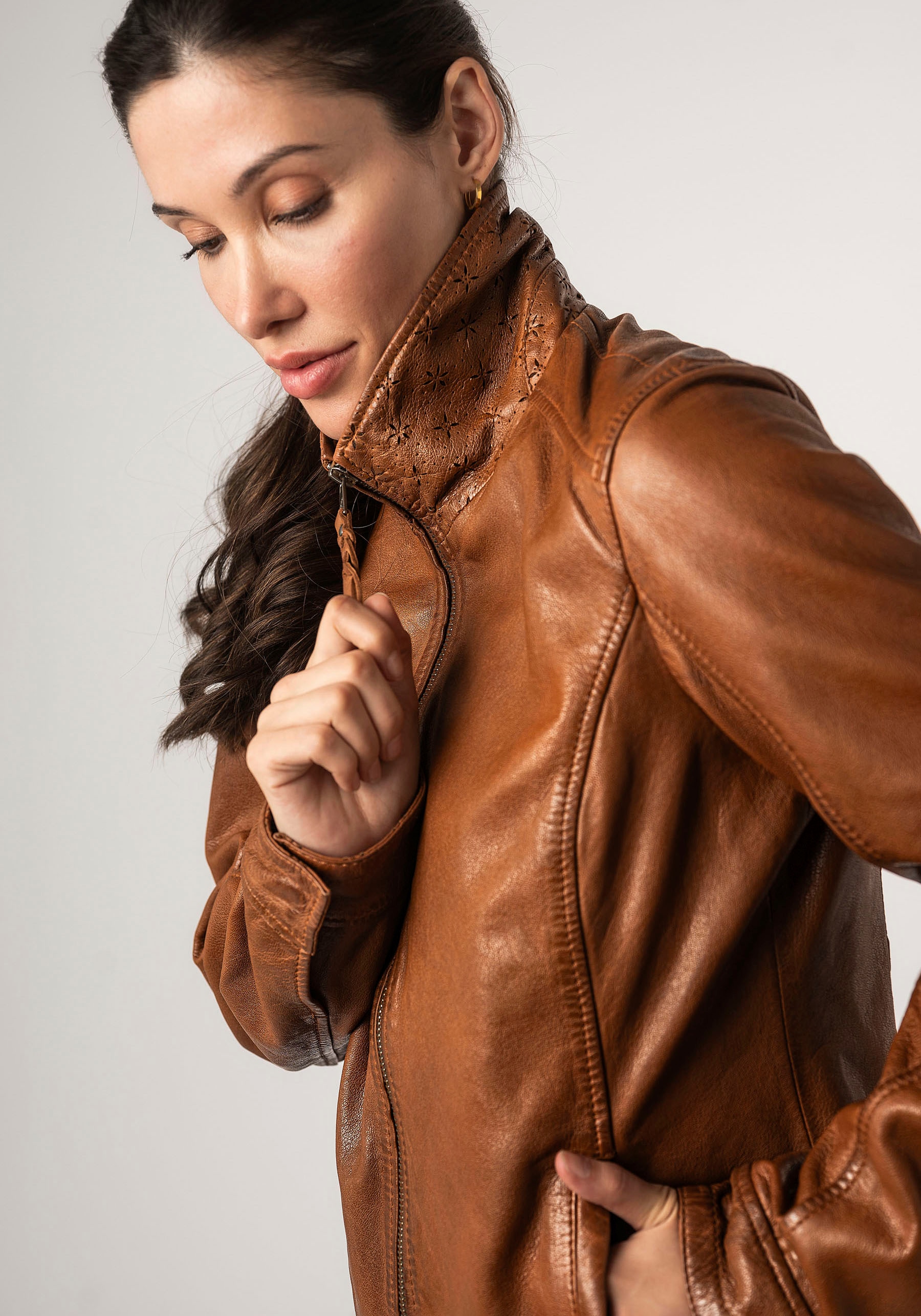 Mauritius Lederjacke »MWWalli« mit Stehkragen