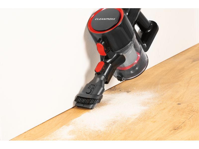 CLEANmaxx Akku-Hand- und Stielsauger Rot/Schwarz Akku-Zyklon-Staubsauger