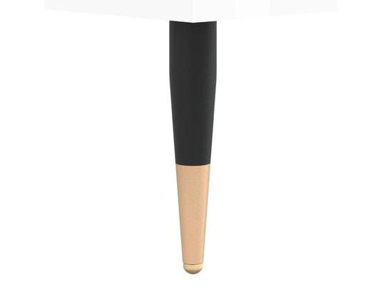 VIDAXL - Table de chevet blanc brillant 40x35x50 cm bois d’ingénierie