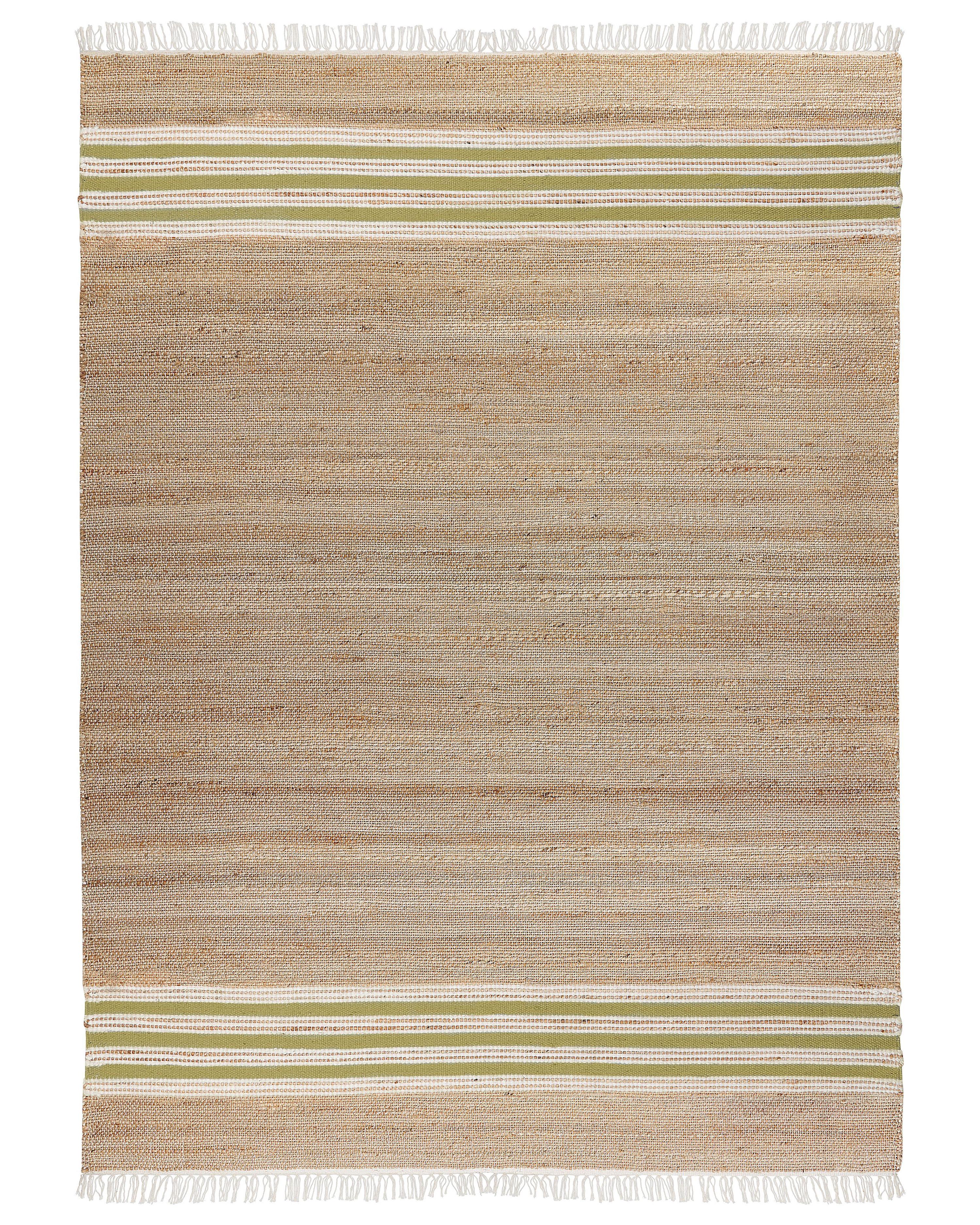 Vloerkleed MIRZA Olijfgroen 160 x 230 cm Jute