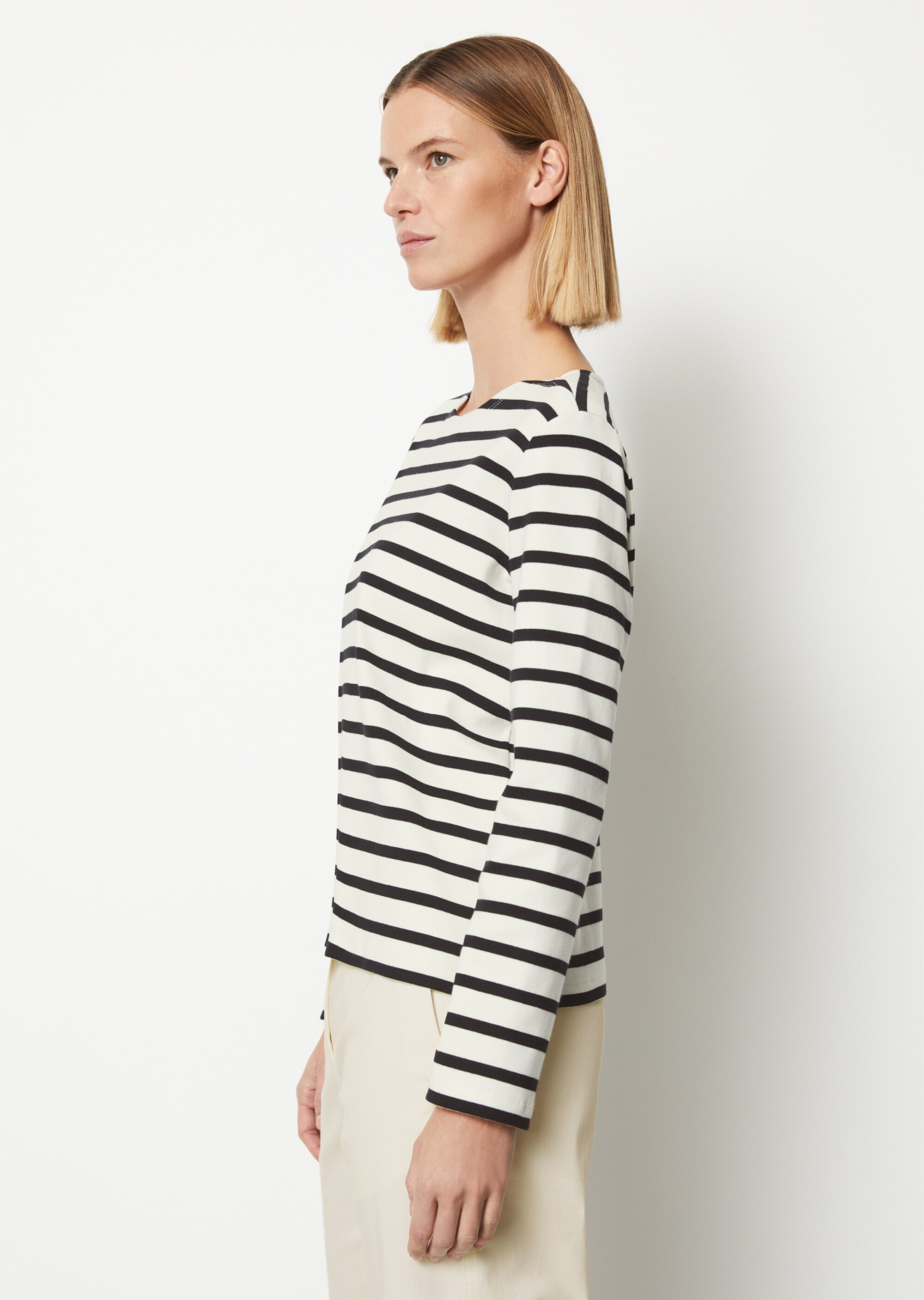 Longsleeve im Breton-Stil regularaus garngefärbtem Organic Cotton