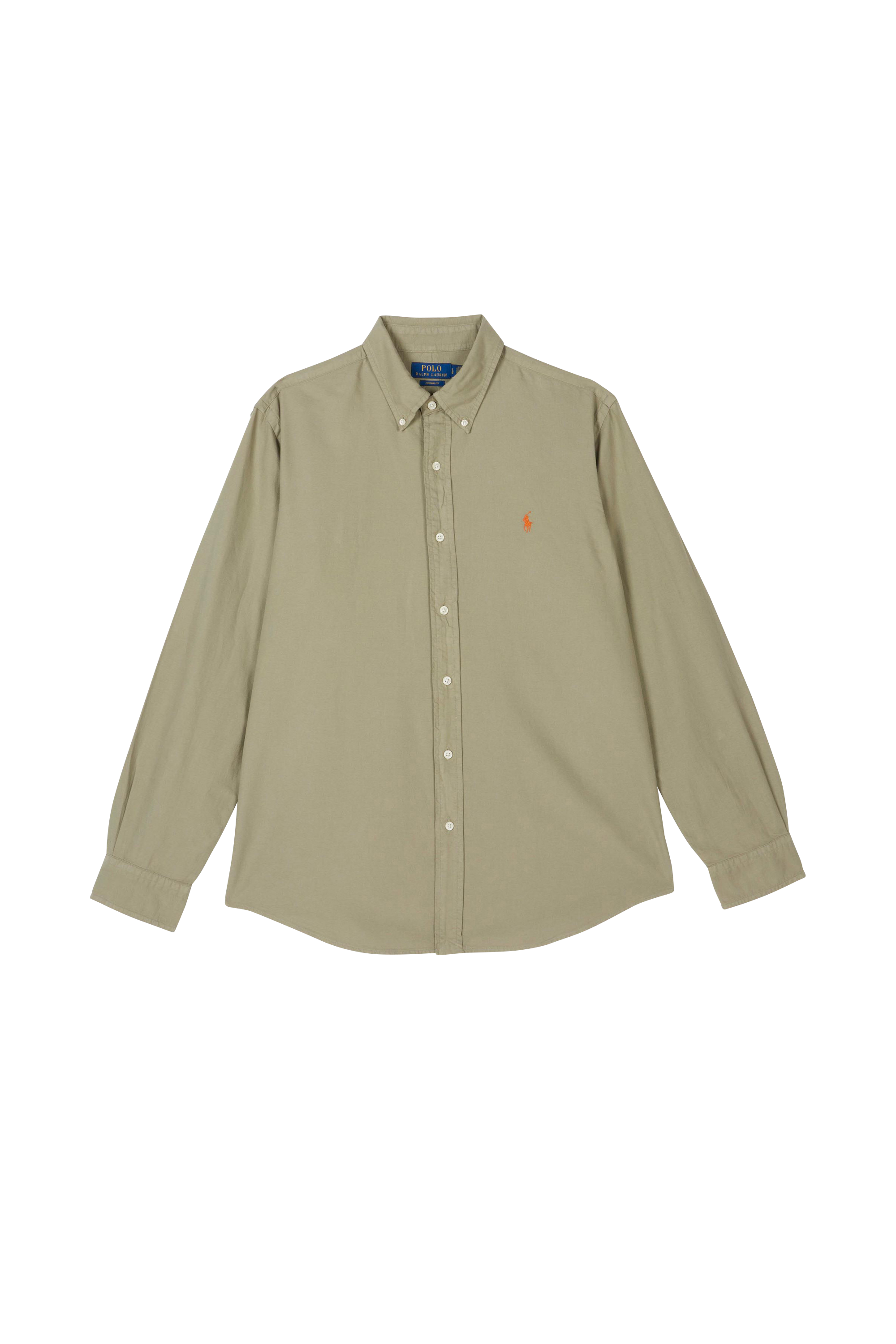 POLO RALPH LAUREN Chemise  Custom Fit Garment-Dyed Oxford Shirt Kaki