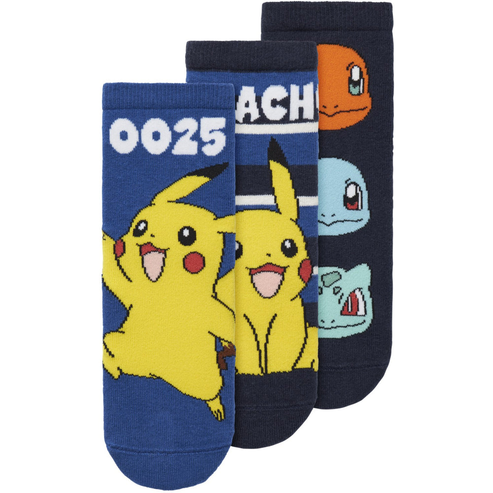 Køb Name It Navy Blazer Mik Pokemon 3-Pak Strømper