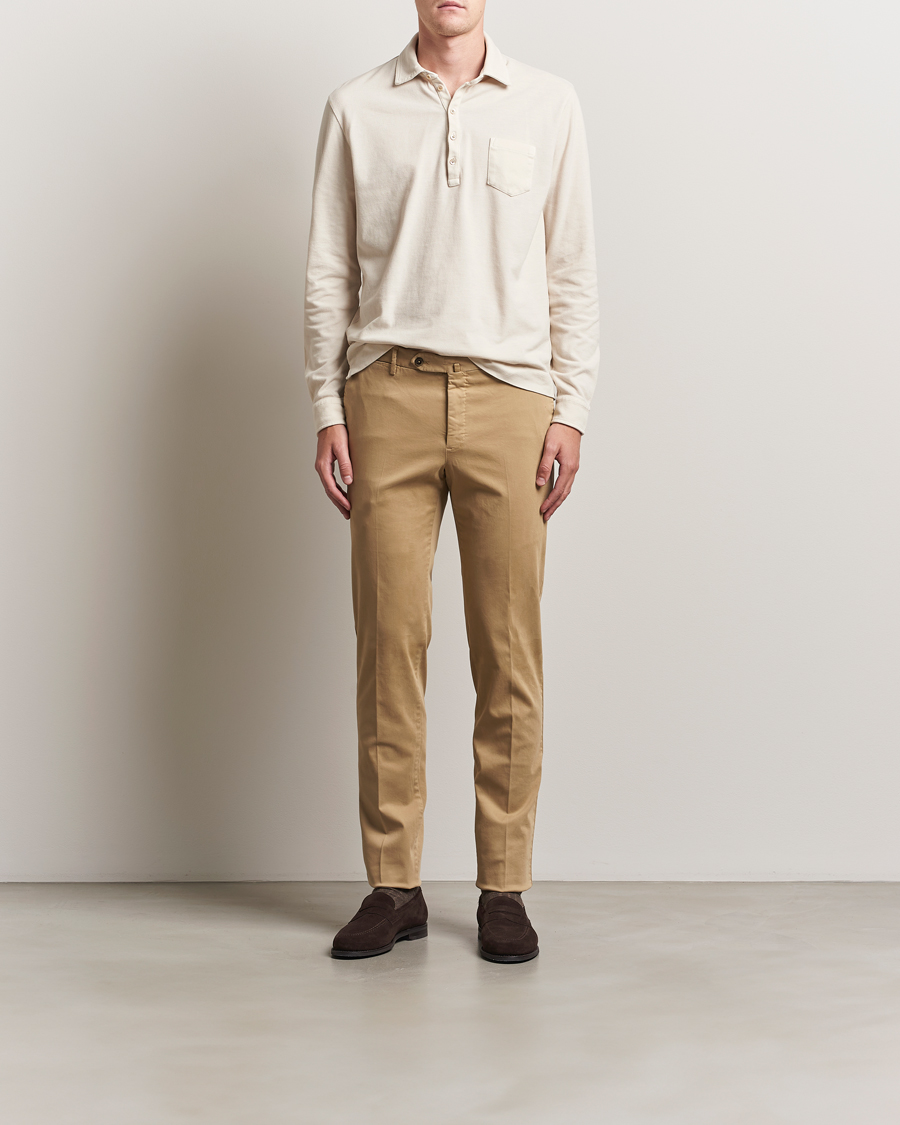 PT01 Slim Fit Cotton/Stretch Trousers Beige
