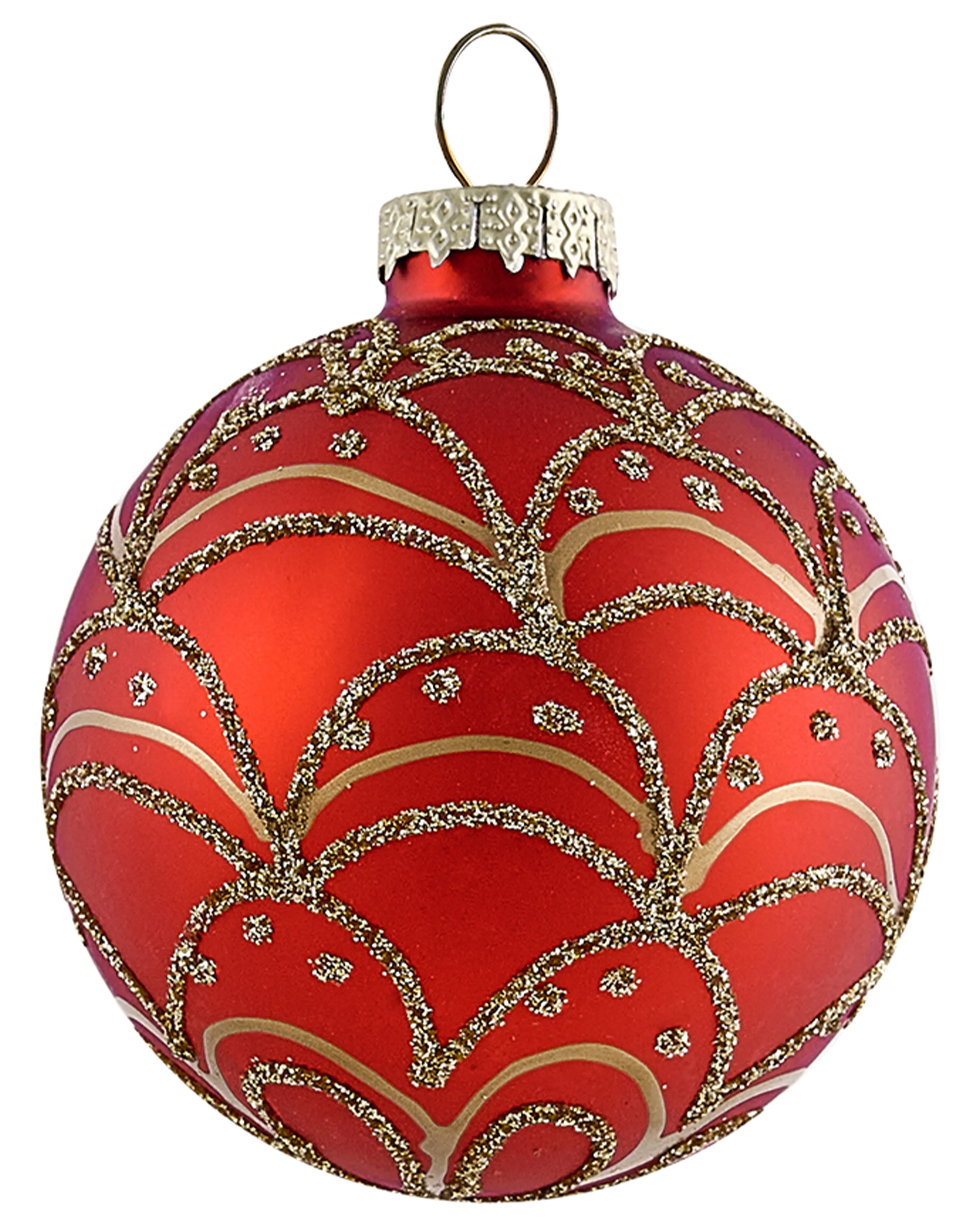 Set van 50 kerstballen SPARKLE Glas Rood/goud