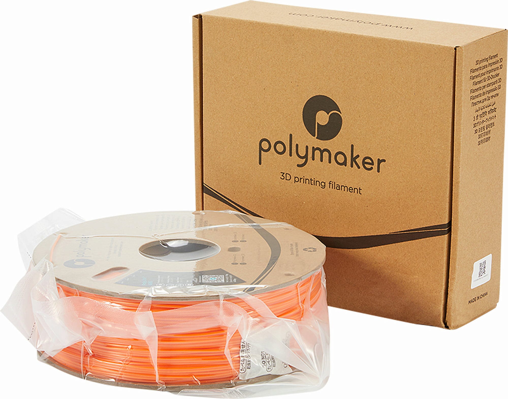 Polymaker  PolyLite ABS Orange, 1,75 mm (1.000 g)    Außergewöhnliche Qualität mit PolyLite ABS in Orange