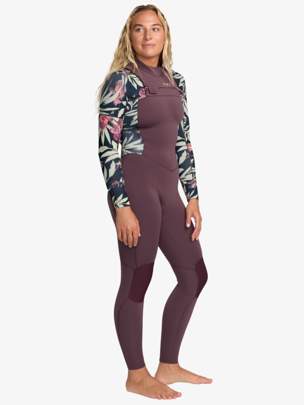 4/3 Swell Natural Combinaison de surf zip poitrine Violet Femme