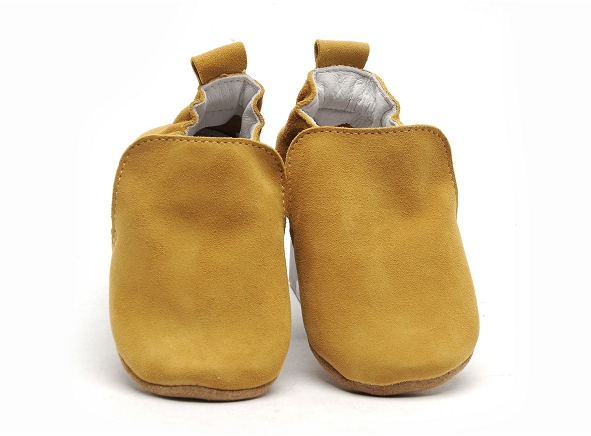 Bellamy chaussons bebe valentines tic velours marron