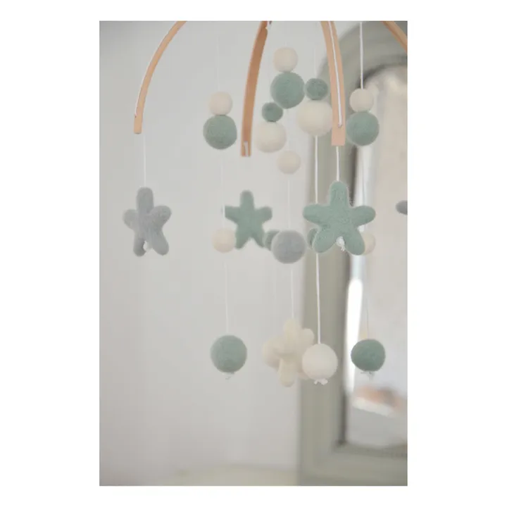 Calm Mobile Etoile en laine feutrée | Vert