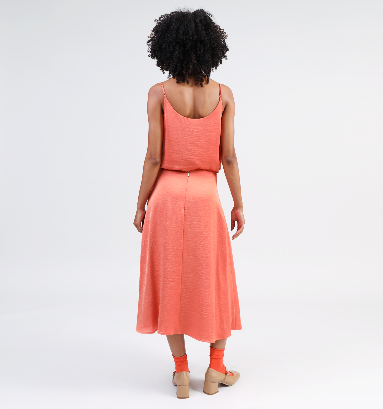 Midi rok oranje