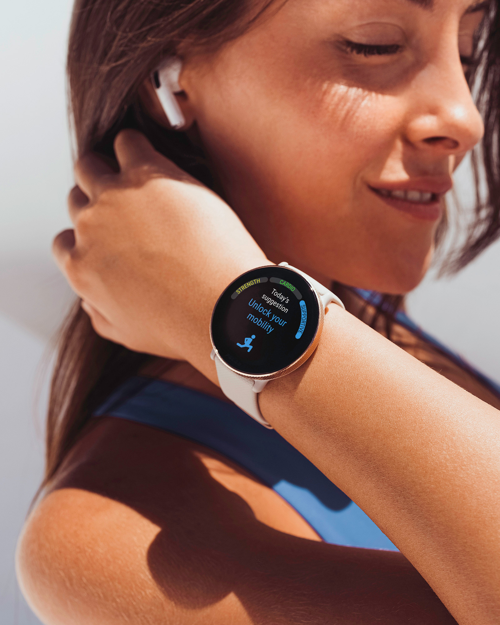 Polar Ignite 3 Treningsklokke Greige\Gull S-L