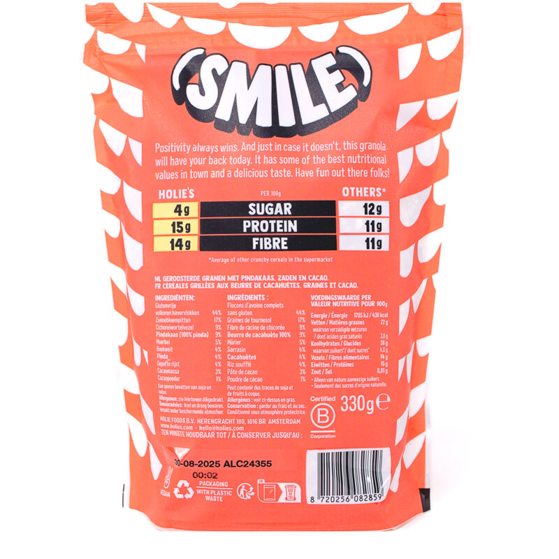 Holie's Granola peanut chocolate glutenfree