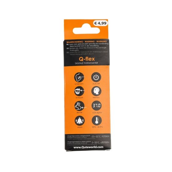 Qute Q-Flex Digitale Thermometer - Flexibele Punt - Water- en Stofdicht