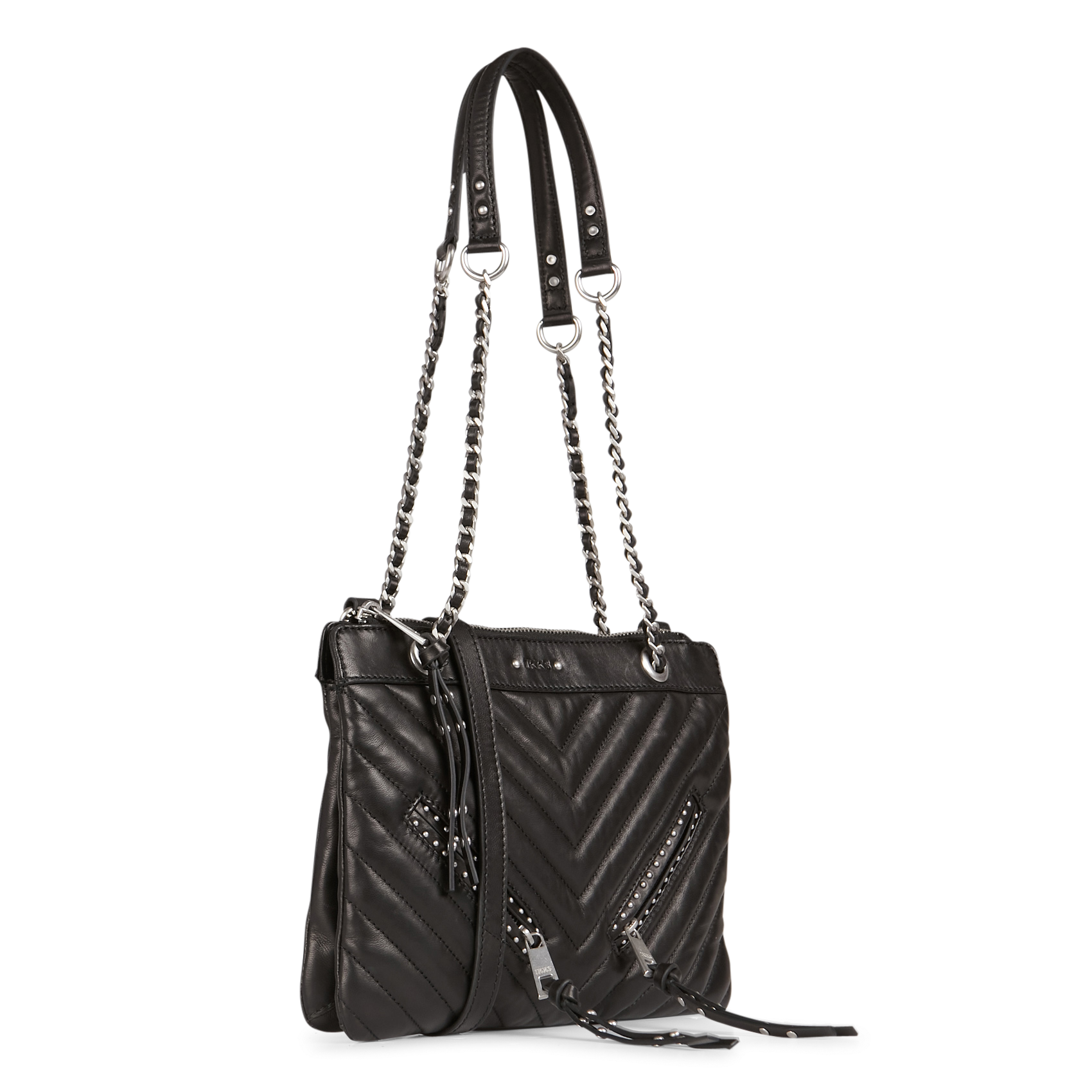 Sac bandoulière en cuir | Noir