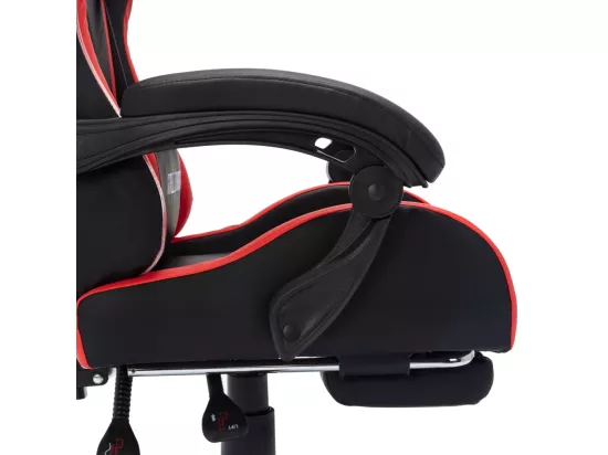 Fauteuil de jeux vidéo avec LED RVB Rouge et noir Similicuir