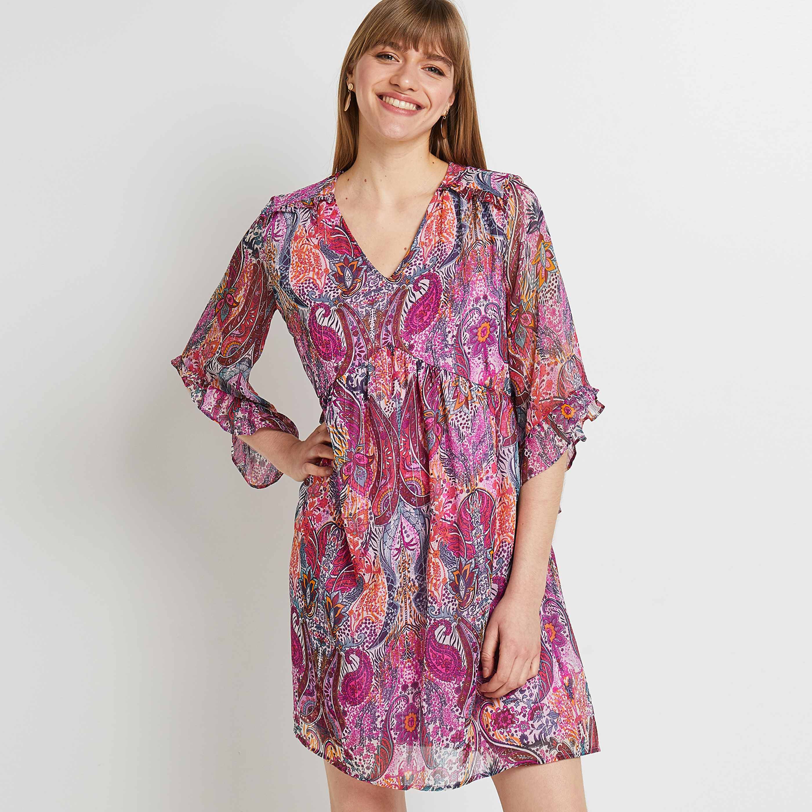 Robe fluide femme - FUSHIA