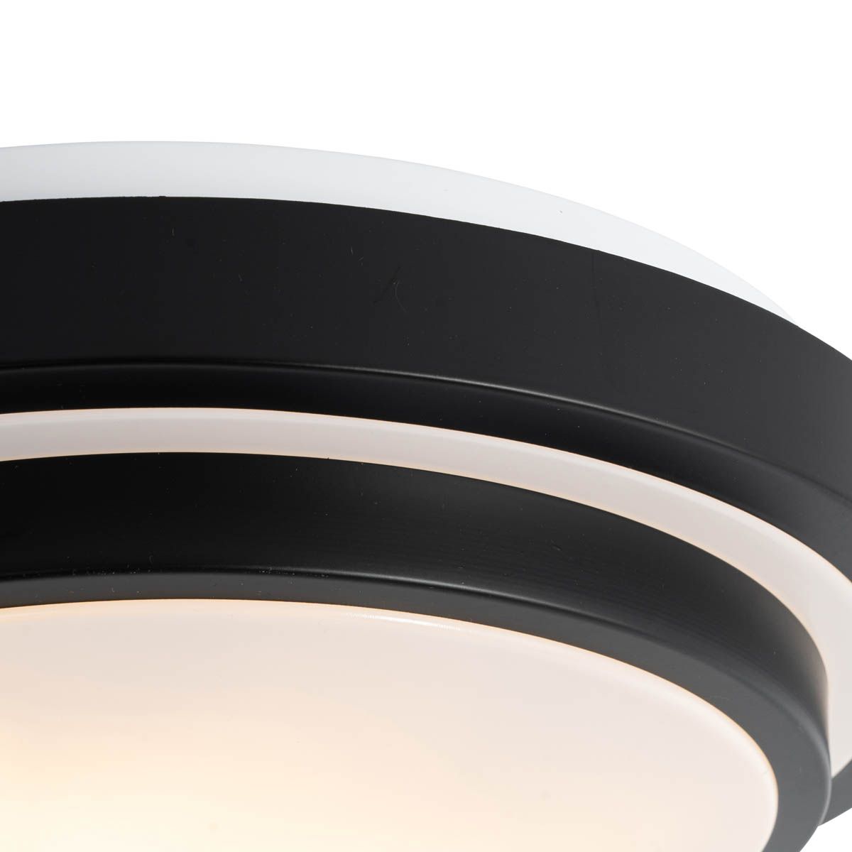 Moderne plafondlamp zwart met wit 35 cm IP44 - Walden