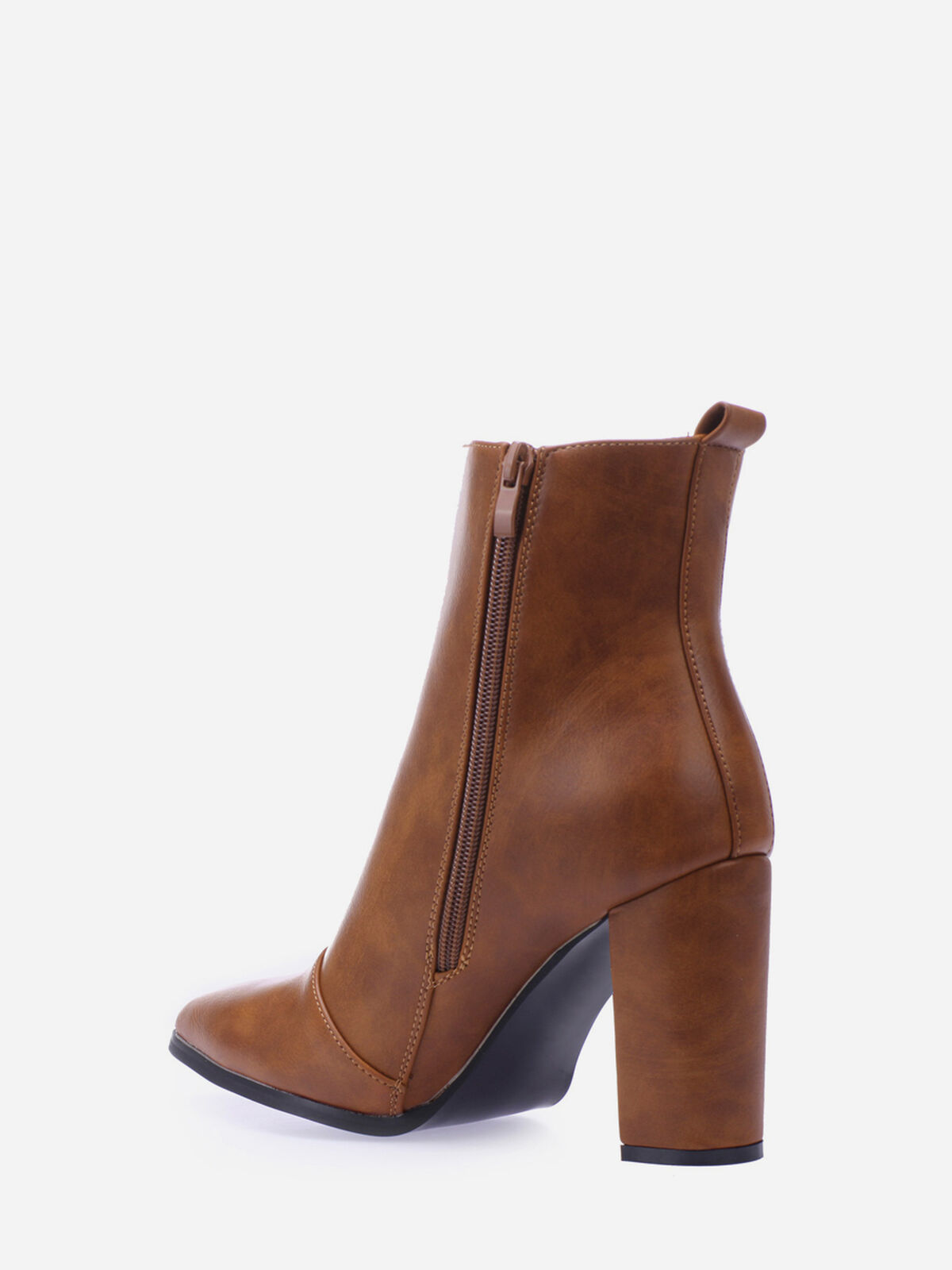 Bottines à talon- Camel